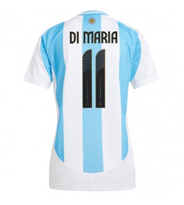Argentina Angel Di Maria #11 Hjemmebanetrøje Dame Copa America 2024 Kort ærmer
